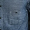 Non Stock 1942 Model Short Sleeve Chambray Shirt Vintage Asymmetrical Pocket Work Shirt 3