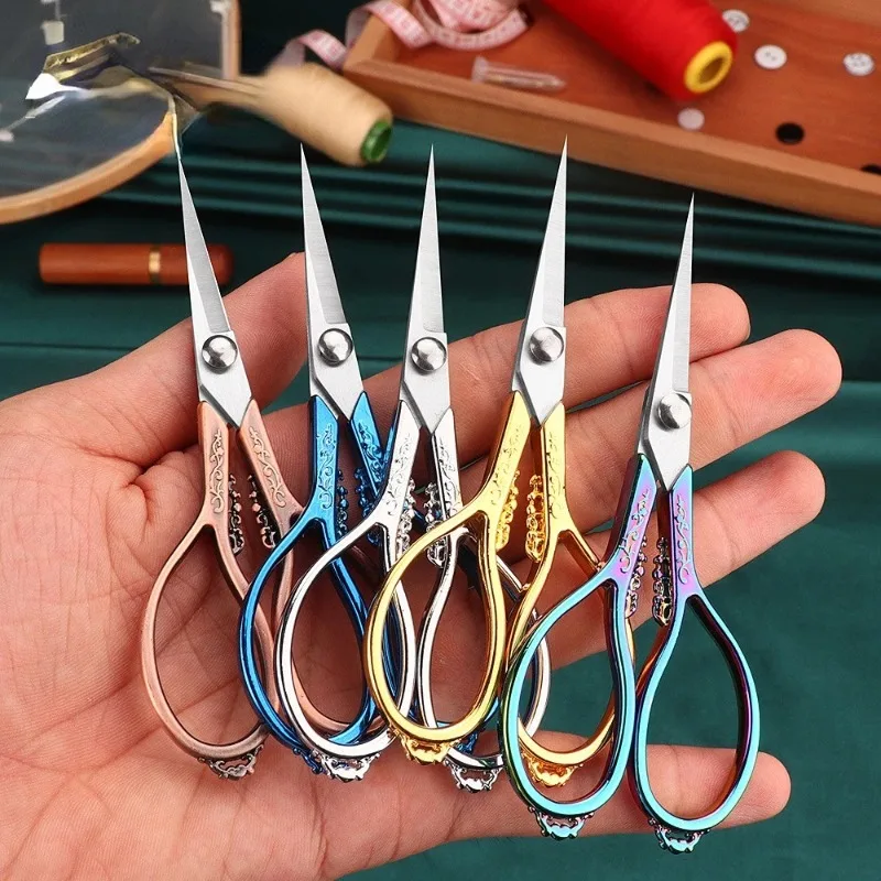 

Retro Tailor's Scissors Cross Stitch Antique Vintage Scissors Thread Embroidery Scissor Sewings For Handicraft Household Sewing