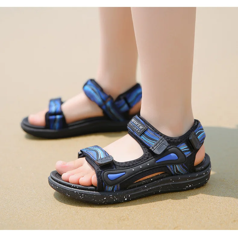 girl princess shoes Spring Summer Brand Kids Sandals Boys Girls Beach Shoes Breathable Flat Sandals PU Leather Children Outdoor Shoes Size 28-41 extra wide children's shoes