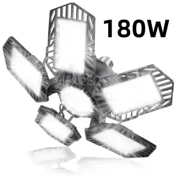 UFO LED 빛 E27 변형 가능한 LED 차고 빛 150W 180W LED 전구 220V 접는 램프 E26 창 고 산업 조명 110V 2835
