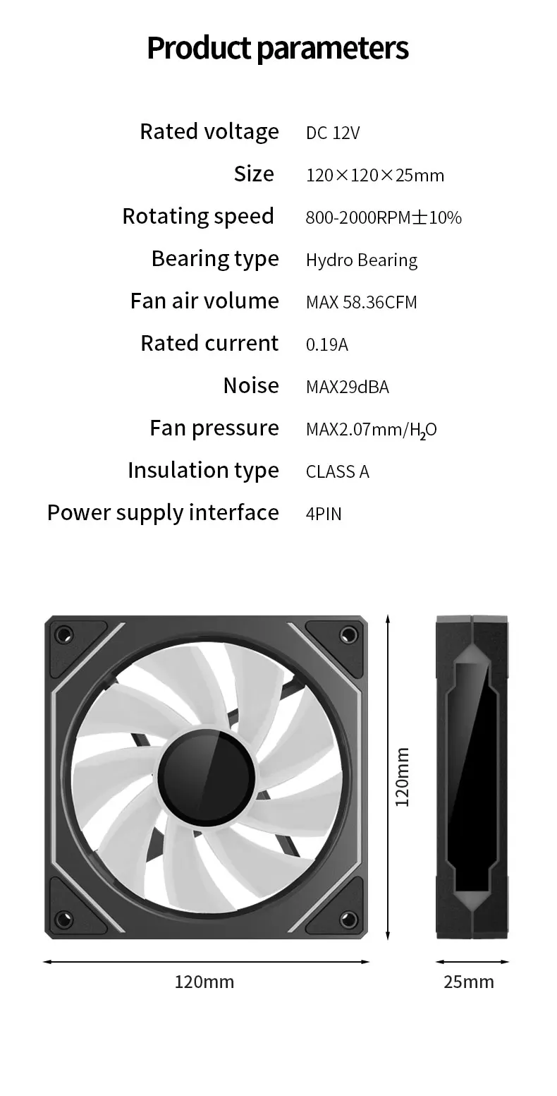 ventilador caso para pc