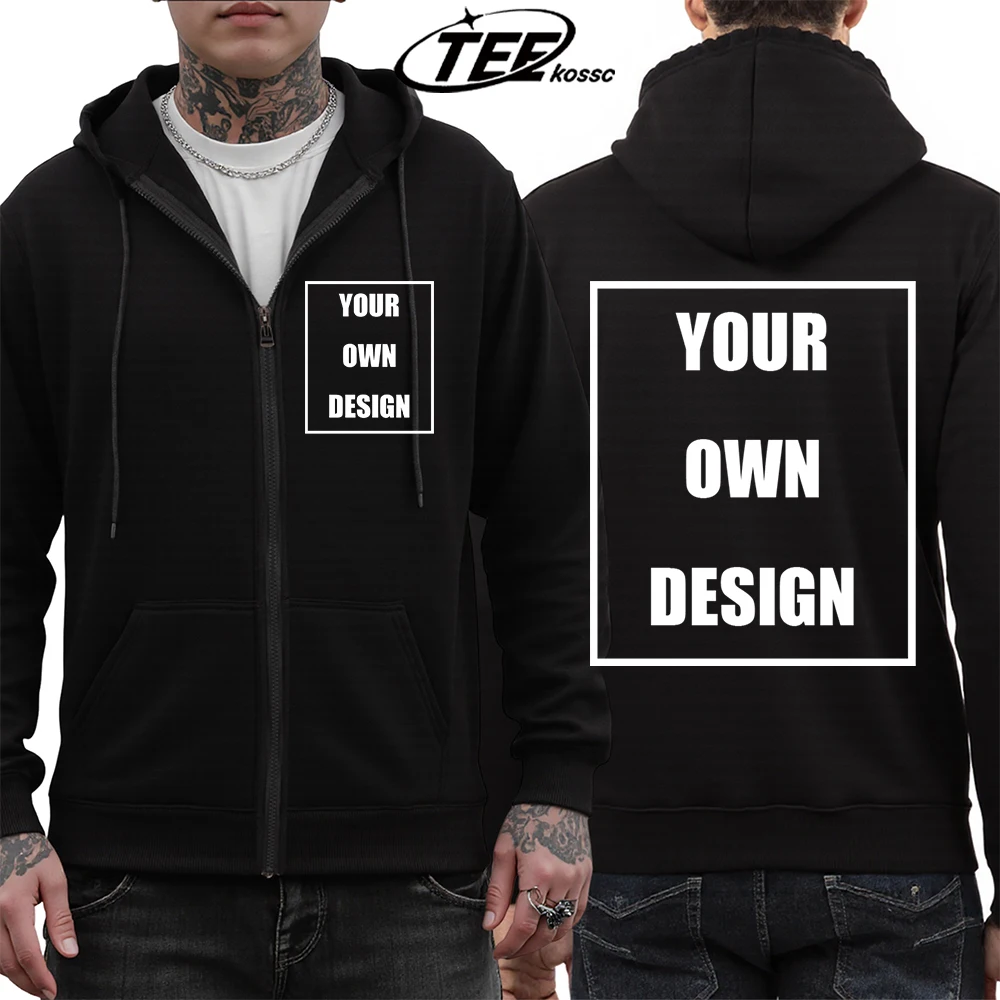 Angepasst Muster Logo Diy Männer Zipper Hoody Lose Tasche Langarm Mode Fleece Hoodies Retro Unisex Herbst Kleidung – Detail 10