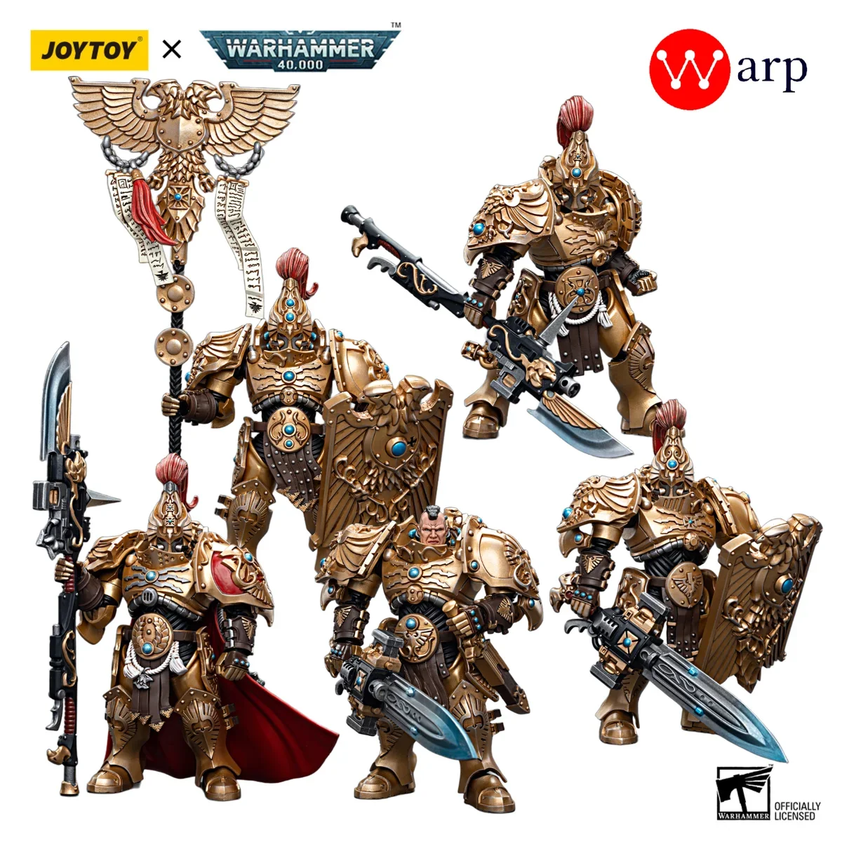 

[In-Stock] JOYTOY Warhammer 40k 1/18 Action Figure Adeptus Custodes Shield Captain Emperor Vexilus Praetor Anime Military Model