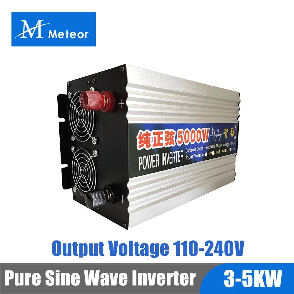 3Kw 4Kw 5Kw Inverter A Onda Sinusoidale Pura Dc 12V 24V 48V 60V A Ac 110V/220V Convertitore Portatile Power Bank Solar Wind Elettrodomestico