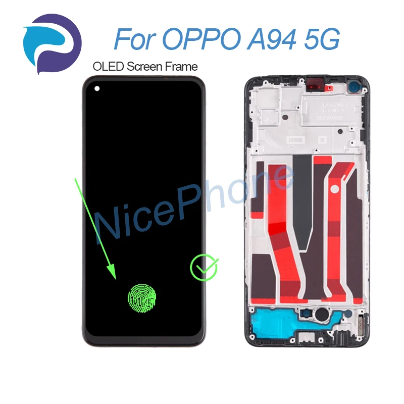 Écran Tactile LCD AOLED Avec Châssis, 6.43 Pouces, Pour Oppo Reno5 Z 2021 CPH22 - Foto 8