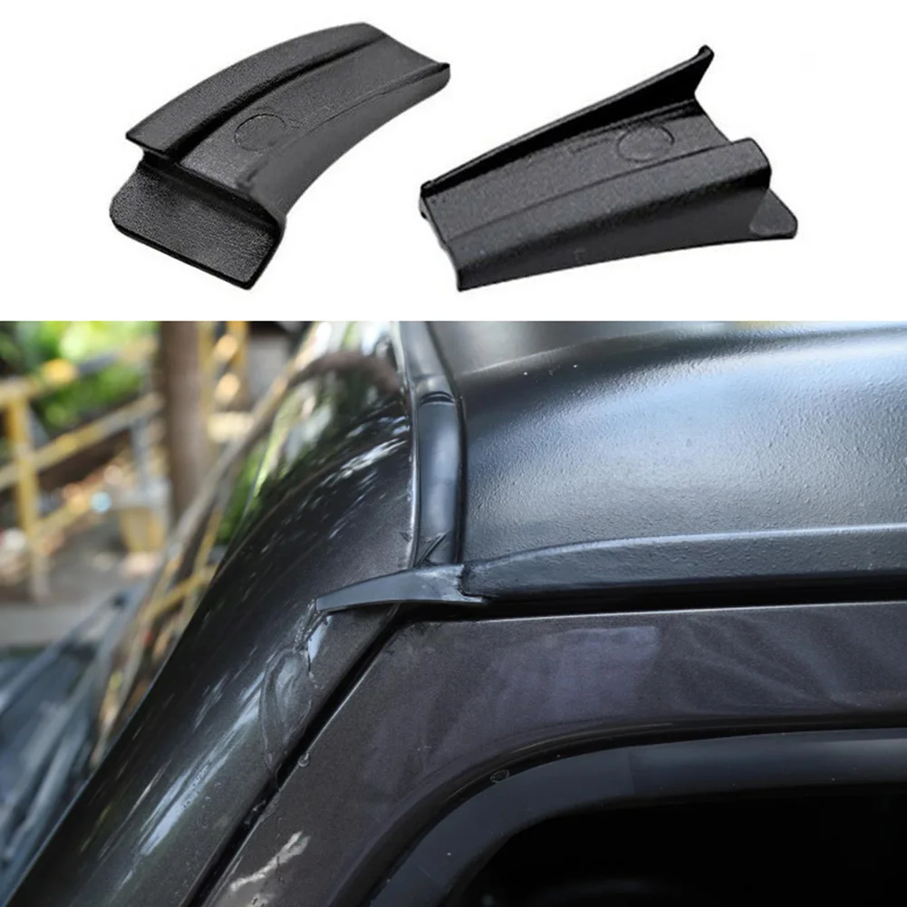 2pcs Top Rain Gutter Extensions Water Diversion Channel For Jeep