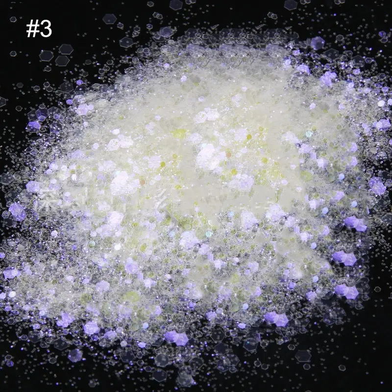 50g Laser Nail Glitters Mix 4 Colour Holographic Iridescent Glitter for Nail art Design Rainbow Glitters DIY Glitter Powder