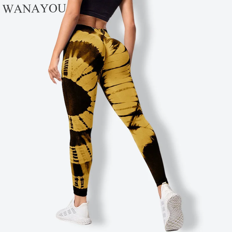 

Бесшовные спортивные штаны для йоги WANAYOU с высокой талией, Женская персиковая дышащая одежда для йоги, обтягивающие штаны для спортзала, женские леггинсы