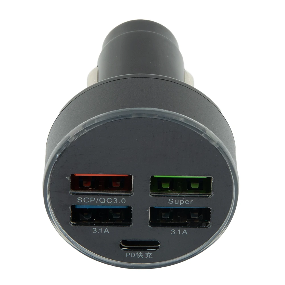 

Быстрое зарядное устройство для автомобиля, 150 Вт, 4 USB-порта типа C, быстрое зарядное устройство для путешествий, офиса, автомобильные электрические зарядные устройства