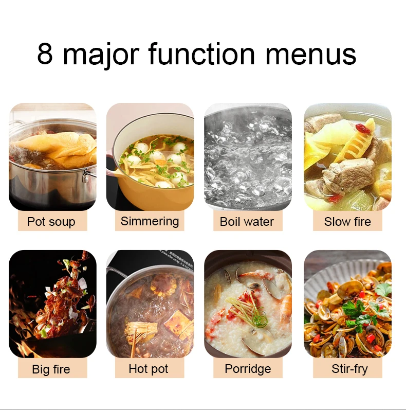 Description Picture 5 of itemDMWD Desktop Bulit-in Electric Ceramic Hob Burner Electromagnetic Induction Cooker Embedded Hotpot Heating Stove Cooktop Oven EU