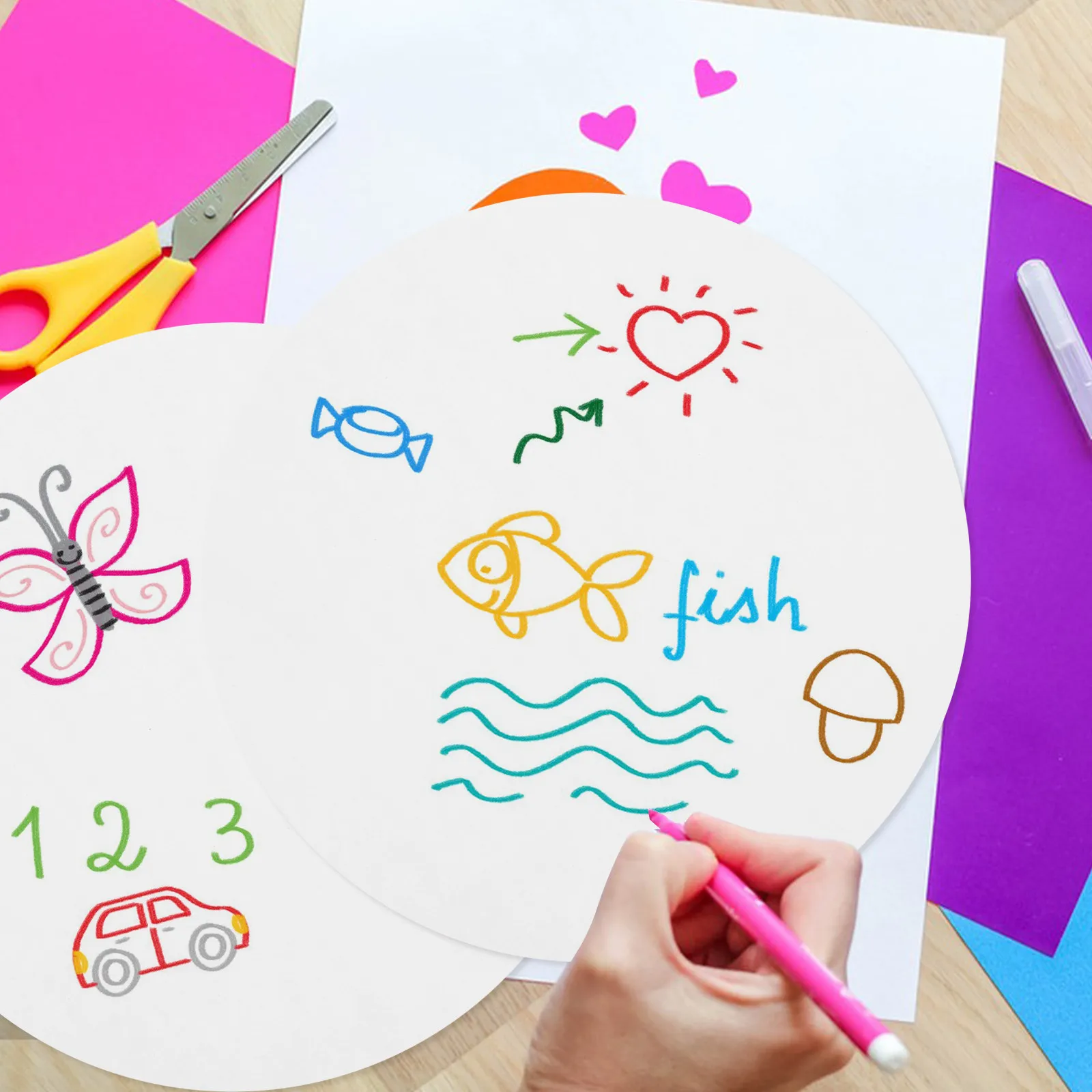 1 가방 빈 판지 DIY 공예품 만들기 그림 그리기용 카드 종이 종이접기 수제 공예품 십대 교사 가족