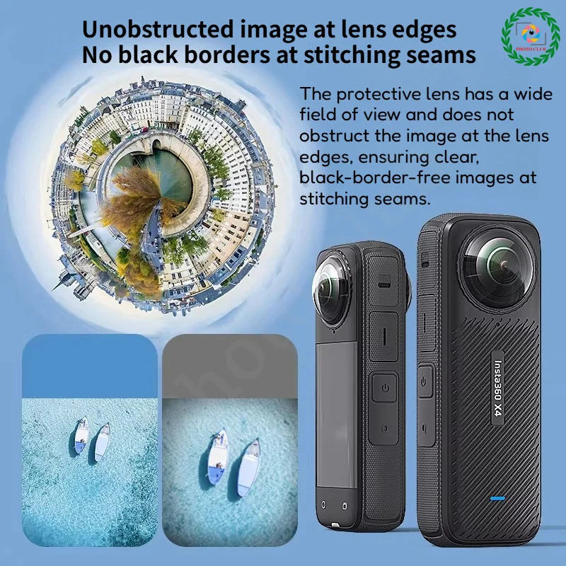 Insta360 X4용 강화유리 보호 렌즈 / Insta360 X4 렌즈 보호용 프리미엄 유리 렌즈 가드 X4 카메라 액세서리