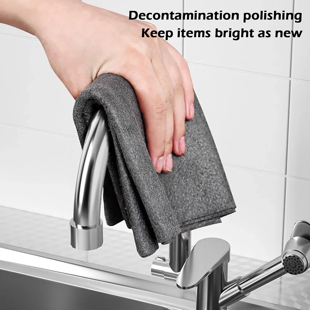 Thickened Cleaning Towel Reusable Microfiber Washing Rags Wipe Cloth for Kitchen Bathroom No Trace Glass Cleaning Accessories