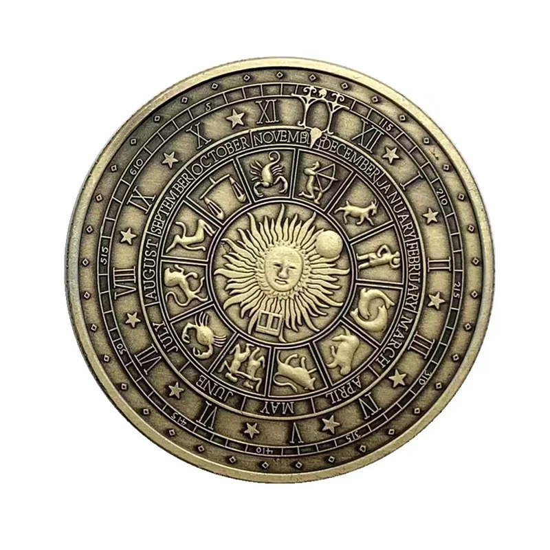 Tarot Twelve Constellation Lucky Coin Stress Relief Toy