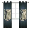 Wings of Liberty Attack on Titan Retro Shading Curtains  for Living Room Decoration Window Curtain 2 PC  3