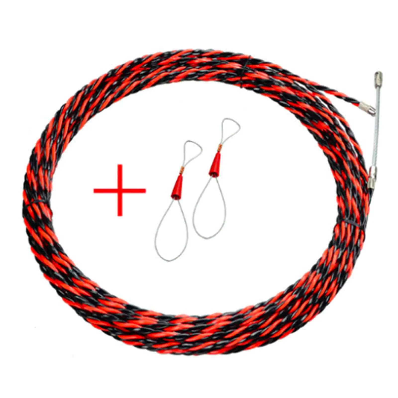 

Cable Puller Fish Tape Wire Spring Steel Eye Type Rods Fish Tape Tool Fish Cable Puller Fish Tape Wire Puller Electrical Cable