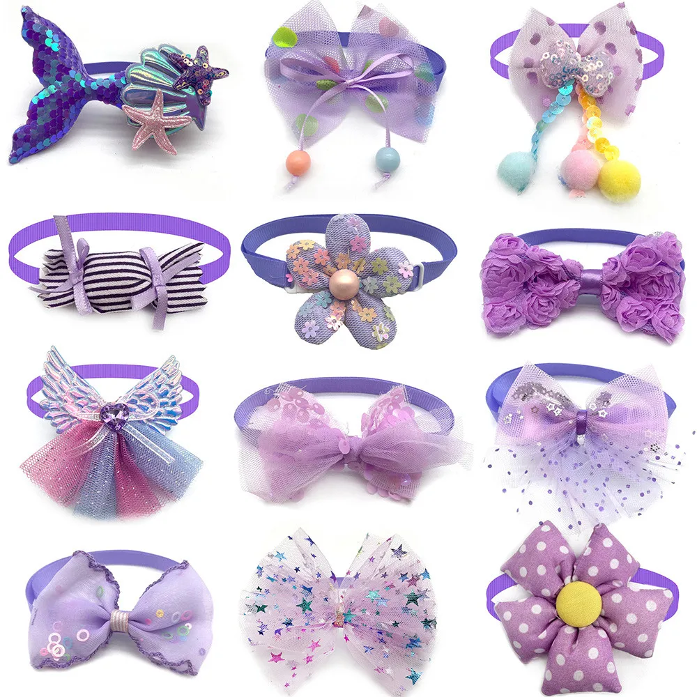 10Pcs Colorful Dog Cat BowTies New Fashion Style Cat Puppy Ties Dog Grooming Product for Small Dog Accessories Pet Dog Supplies 3