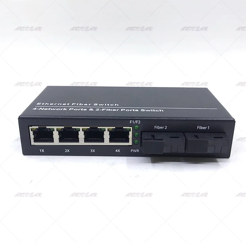 2g4e 10/100/1000m Gigabit Switch Fiber Optical Media