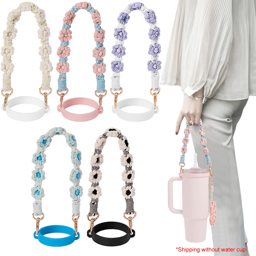 Silicone Water Bottle Handle Strap with Lipstick Holder for Outdoor Use