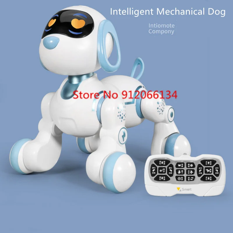 Early Education Touch Sense Electric Remote Control Dog Model Program Stunt Dance Story LED Expression Children RC Robot Dog Toy 4