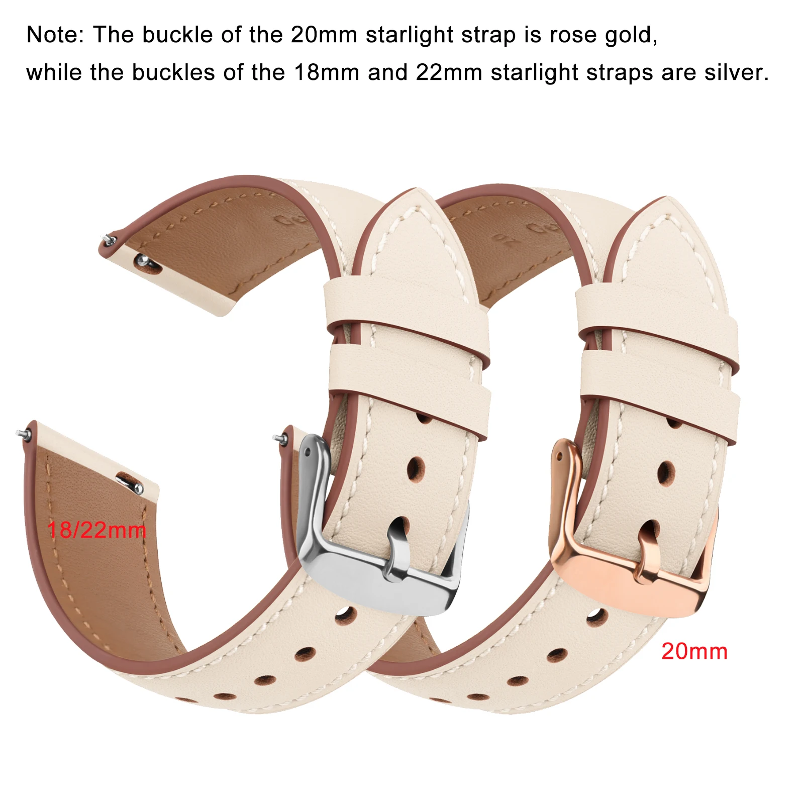 Premium Leather Watch Band - Universal Compatibility, Available in Multiple Sizes