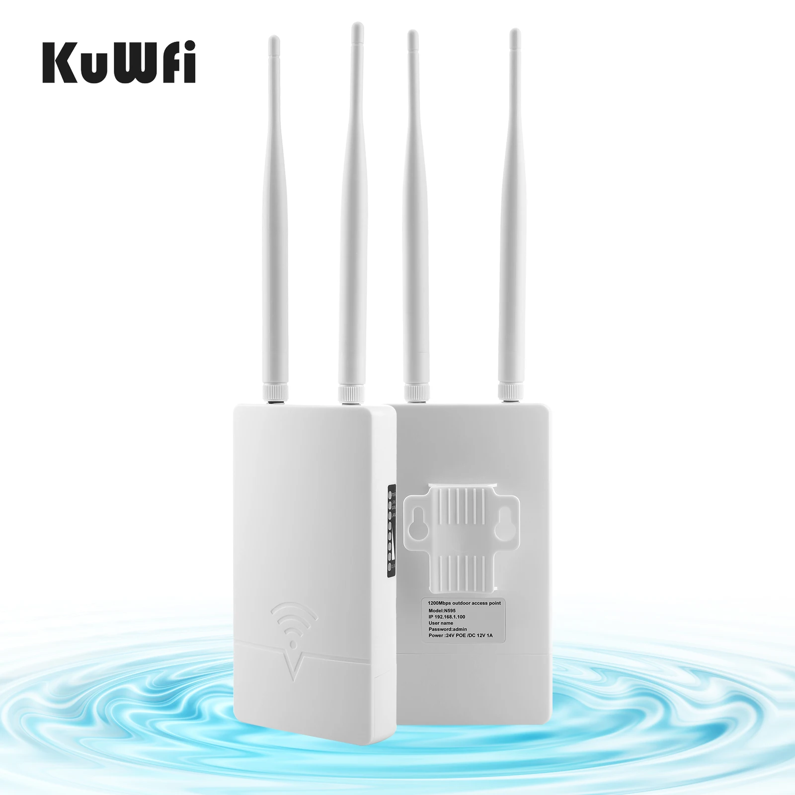 KuWFi Outdoor WiFi Router High Power 1200Mbps Wireless AP Router Dual ...