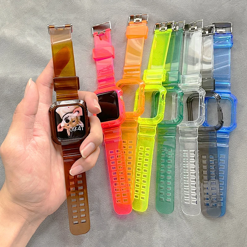 Transparent Silicone Bracelet with Protective Case