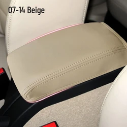 Luxurious PU Leather Car Center Armrest Cushion Pad Cover (07 - 14 Beige)