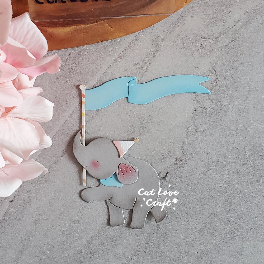 Catlove 코끼리 곡예 금속 절단 다이 스크랩북 금형 칼 스텐실 다이 컷 카드 만들기 DIY 공예 엠보싱 새로운 다이