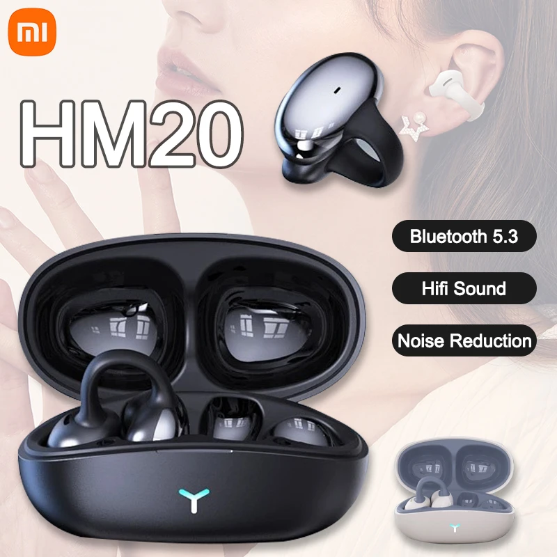 

XIAOMI HM20 Bluetooth 5.3 Earphones Hifi Sound Open Ear Clip Sports Headest Noise Reduction Waterproof Fitness Headphones