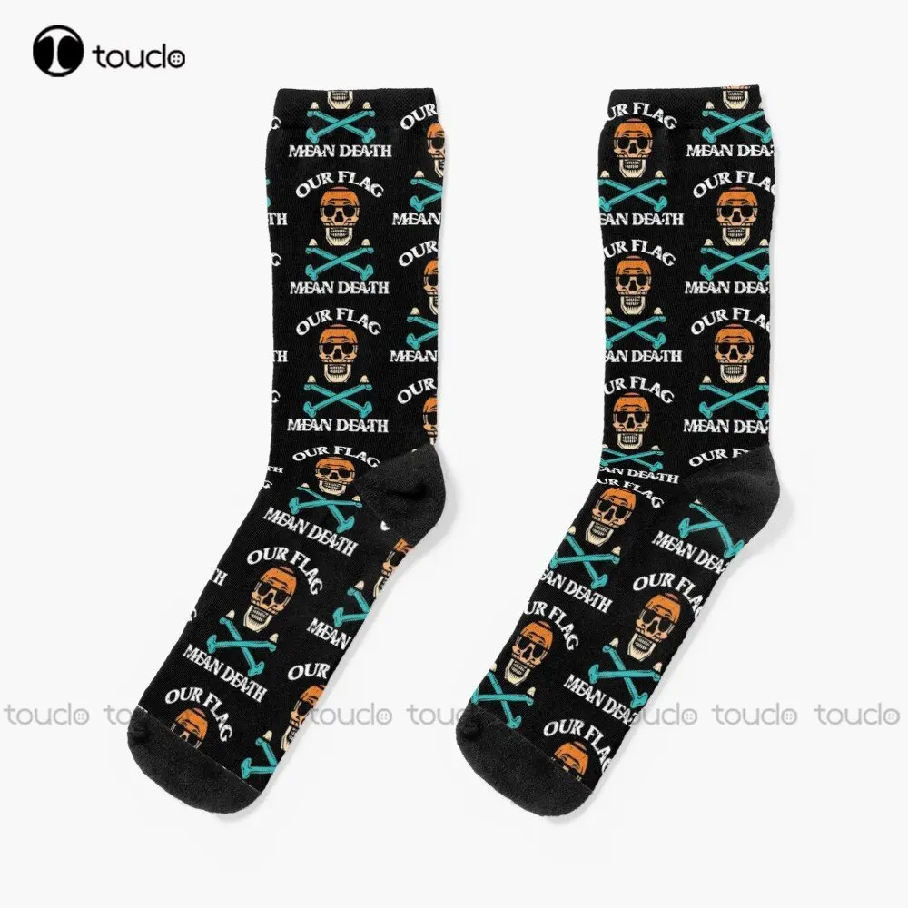 

Our Flag Means Death Funny Vintage Movie Socks Our Flag Means Death Football Socks Men 360° Digital Printing Streetwear Funny