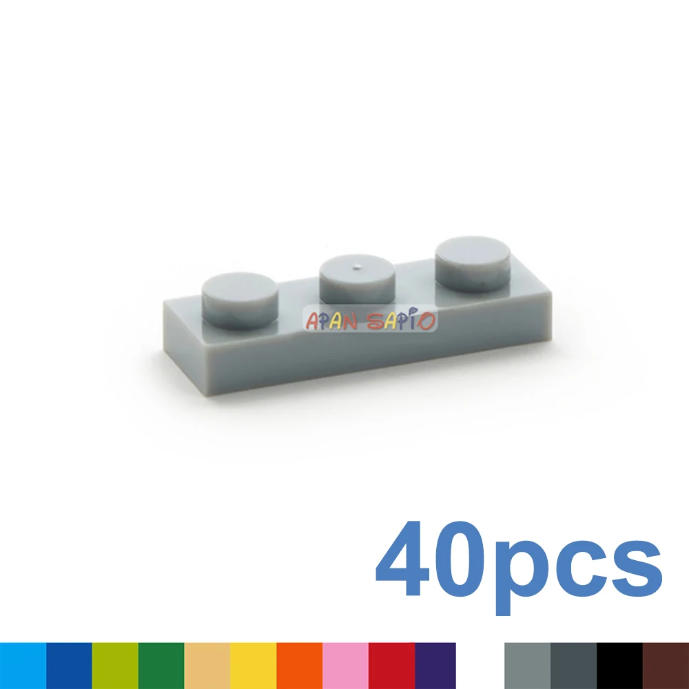 40 teile/los DIY Blöcke Bausteine Dünne 1X3 Bildungs Assemblage Bau Spielzeug für Kinder Größe Kompatibel Mit 3623