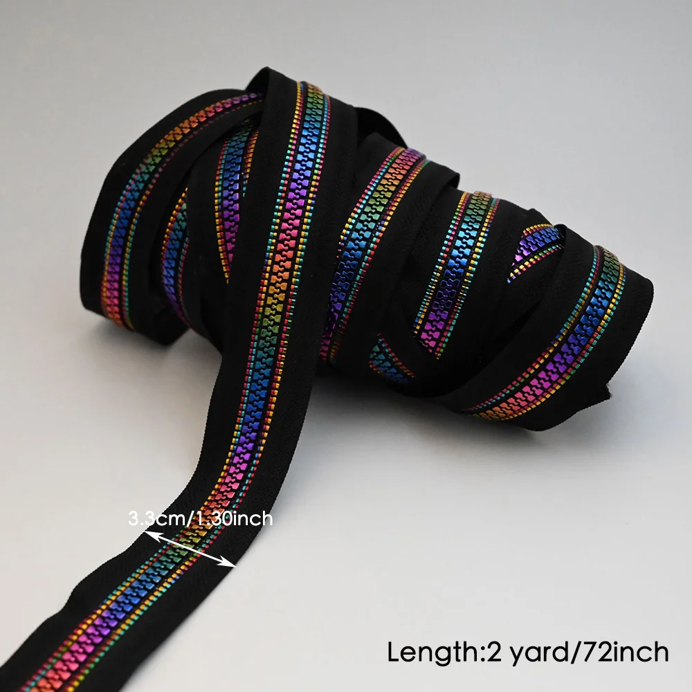 2 yards 2PC Resin Rainbow Tooth Zipper Pull Head for DIY Handmade Accessories zipper pullers,zipper sliders,zipper heads
