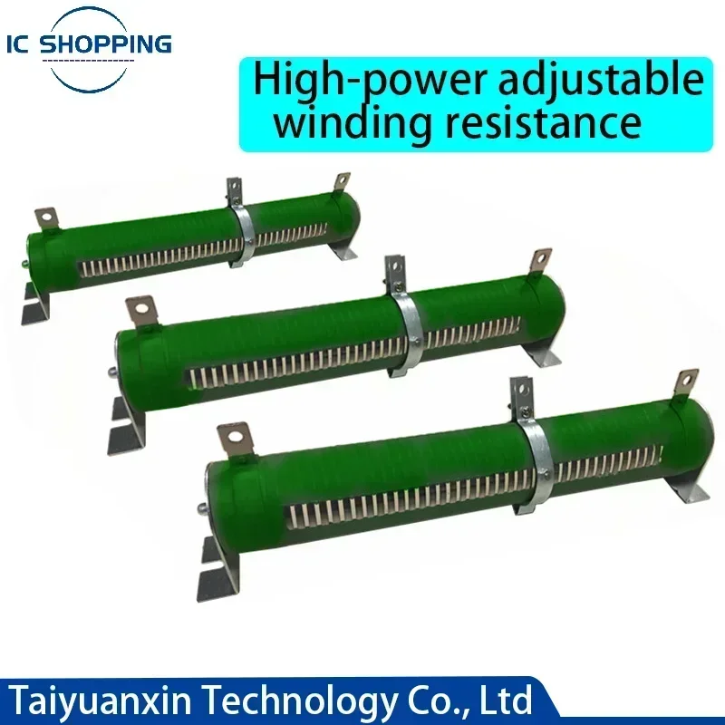 50W-10KW 100W 500W 1000W High Power Adjustable Variable Resistor Sliding Rheostat Brake Load 10R-100R 150R 500 Ohm Resistance variable decade resistor