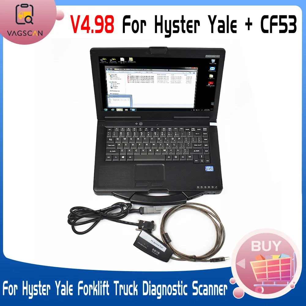

Диагностический инструмент для ноутбука CF53 для Hyster Yale, инструмент для обслуживания ПК K, диагностический вилочный погрузчик