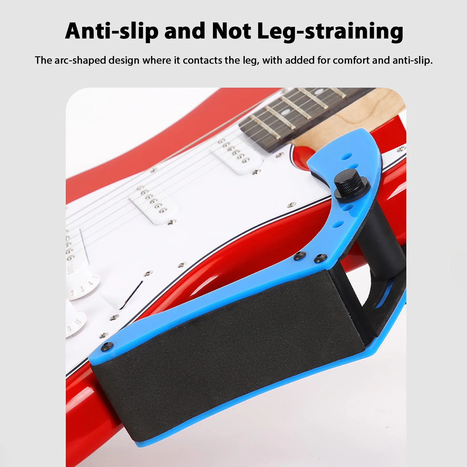 E-Gitarre-Stützständer, Halter, Acryl-Klemme, Schwammpolster, 6 Positionen, höhenverstellbar, vertikaler Gitarrenständer – Detail 9