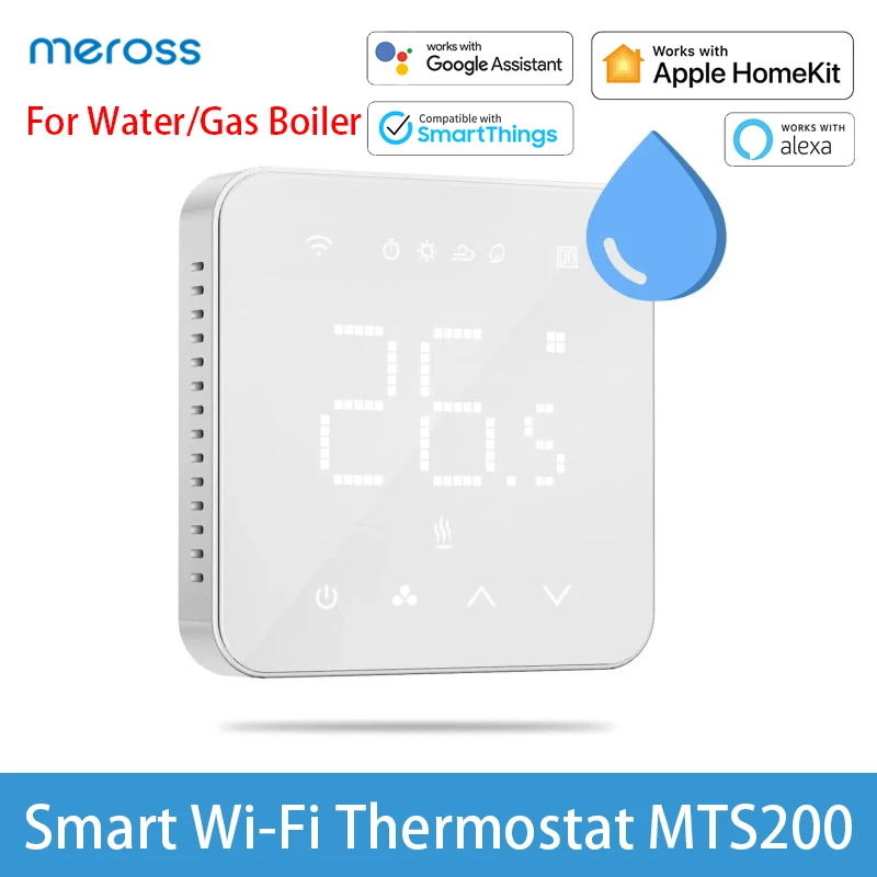 Meross Inteligente Wifi Termostato Mts200 Para Caldeira/sistema De