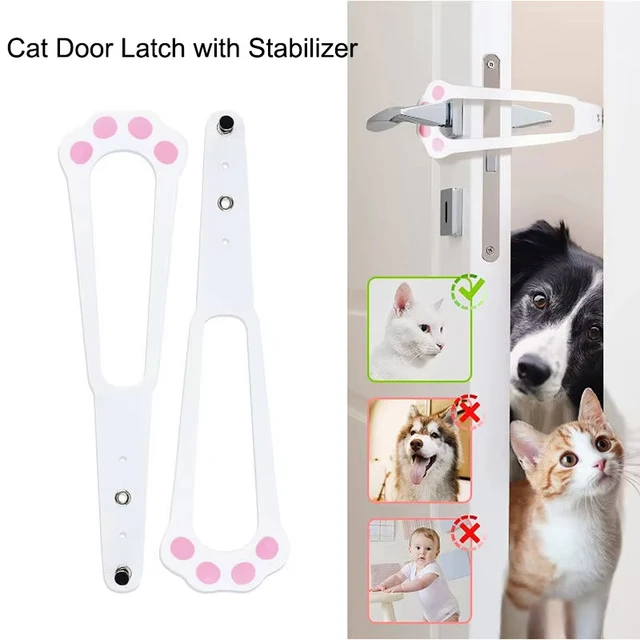 Cat Door Holder Latch Adjustable Dog Door Stopper Elastic Gate Lock Flex Latch Strap Keep Dog Out From Entering Pet Gate Supply