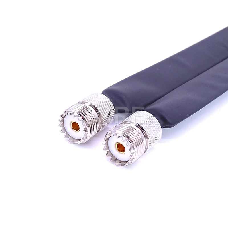 플랫 RF 동축 케이블 SO239 UHF 암-UHF 암 남성 PL259 RF 동축 피그테일 연장 코드를 통한 창 패스 도어 패스