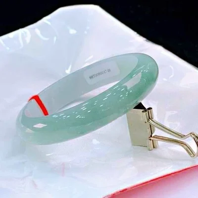 

zheru jewelry natural Burmese jadeite 54-64mm light green two-color bracelet elegant princess jewelry best gift for mother to gi