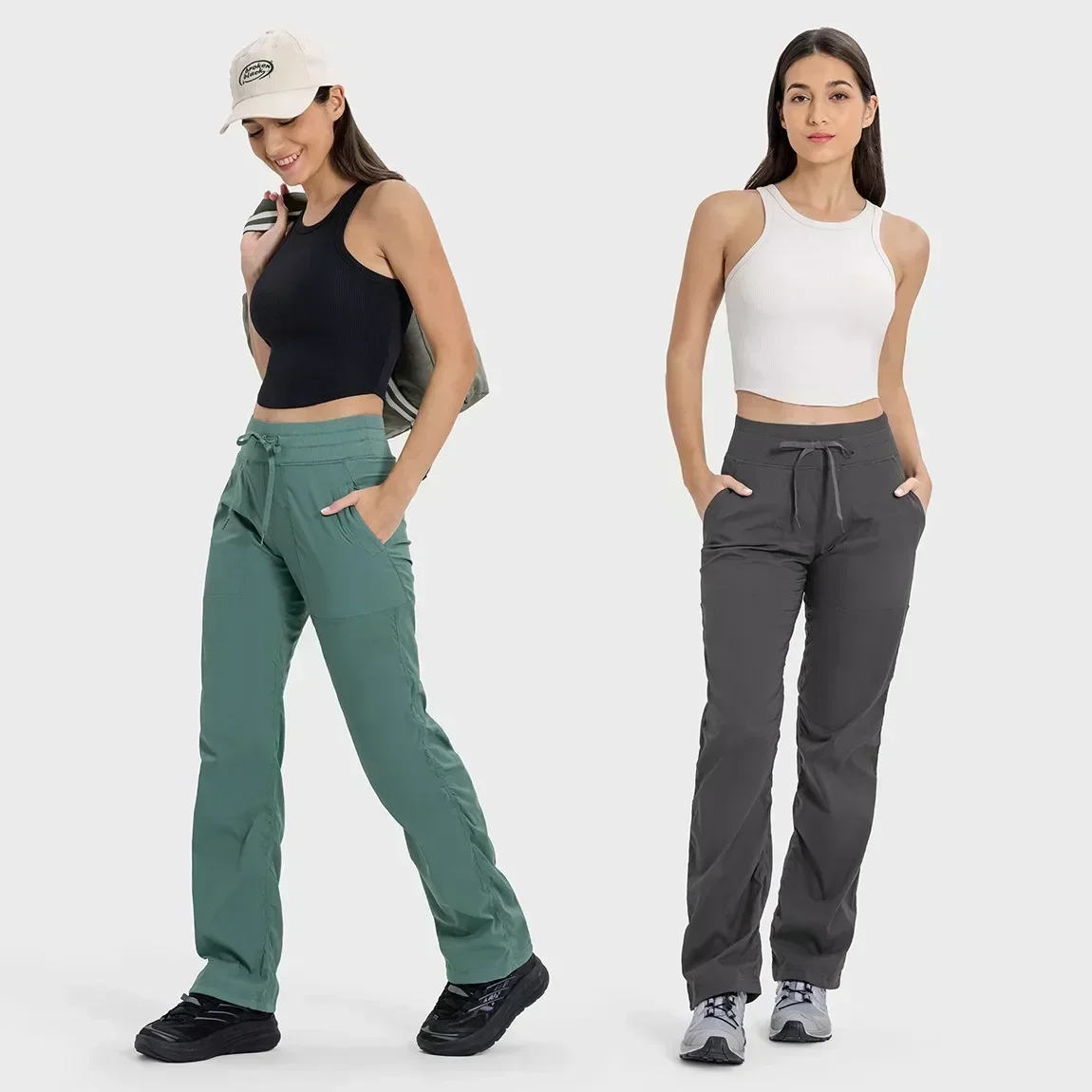 Lemon Dance Studio Waist Sport Trousers For Women Casual Gym Yoga Long Wide Leg Pants Women's Pants & Capris Loose Workout Pants 6