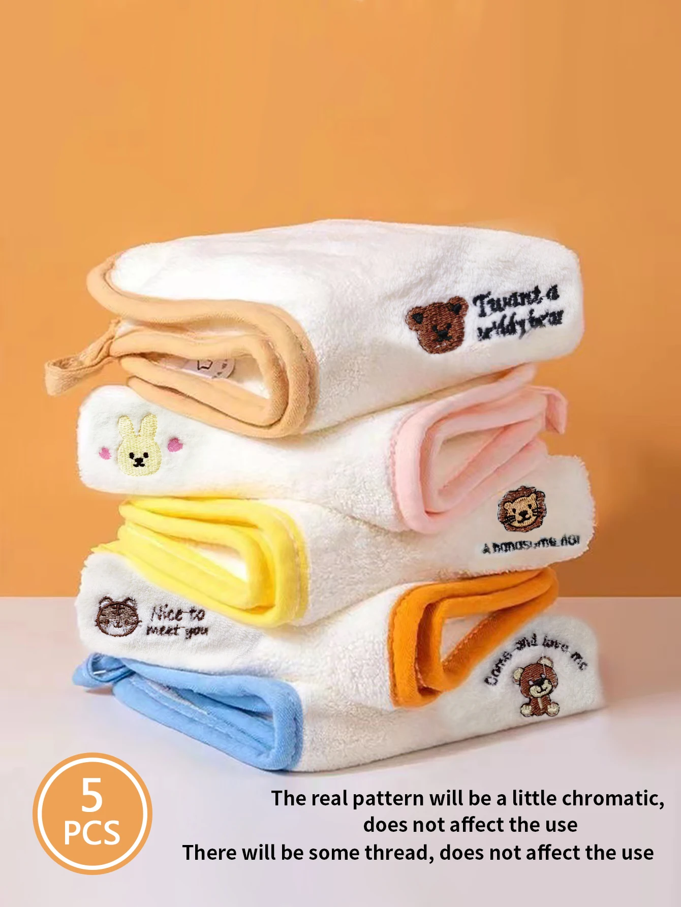 Baby household face towel Newborn child face wash ultra soft small square handkerchief baby bath saliva towel 5PC cotton towel,baby towel,square towel