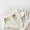 Spring And Autumn Newborn Baby Girls And Boys Trousers Cotton Solid Travel Simple Elastic Waist Korean Fashion Soft Casual 5
