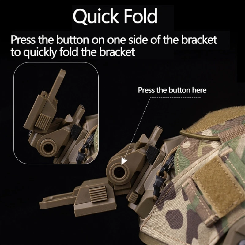 Tactically Helmets Mount Holder Adjustable Night Bracket Hunting Helmet NVG Adapter Accessories Easy to Use
