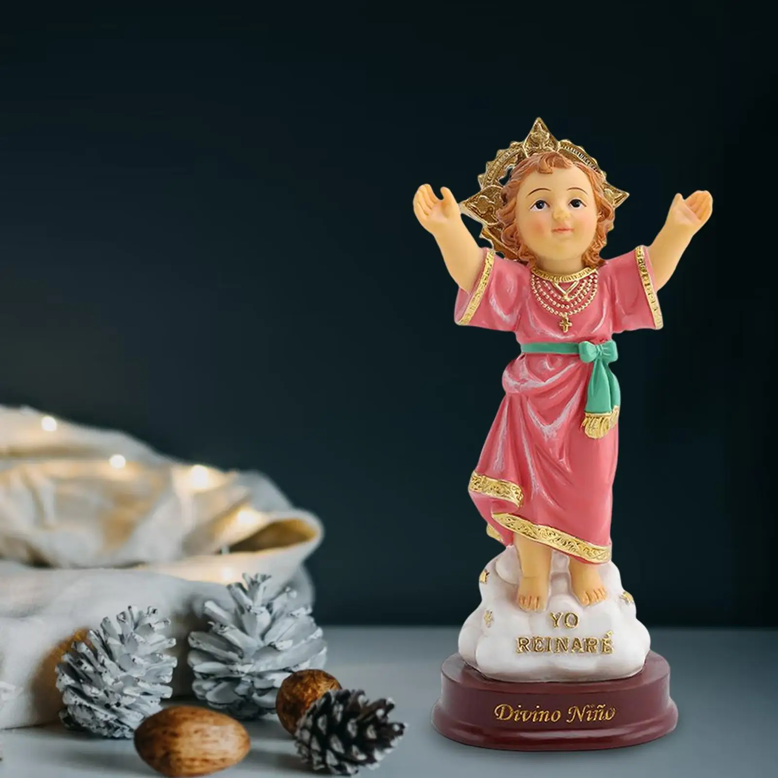 Ni&ntilde;O Estatua Jesus Divine Child Figurine Interior Desktop Decoration