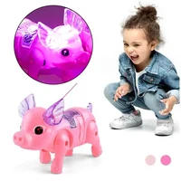Cute Electric Walking Pig Toy with Light Musical Kids  Pink Color Funny Electronics Toy Children Birthday Gift Toys 1