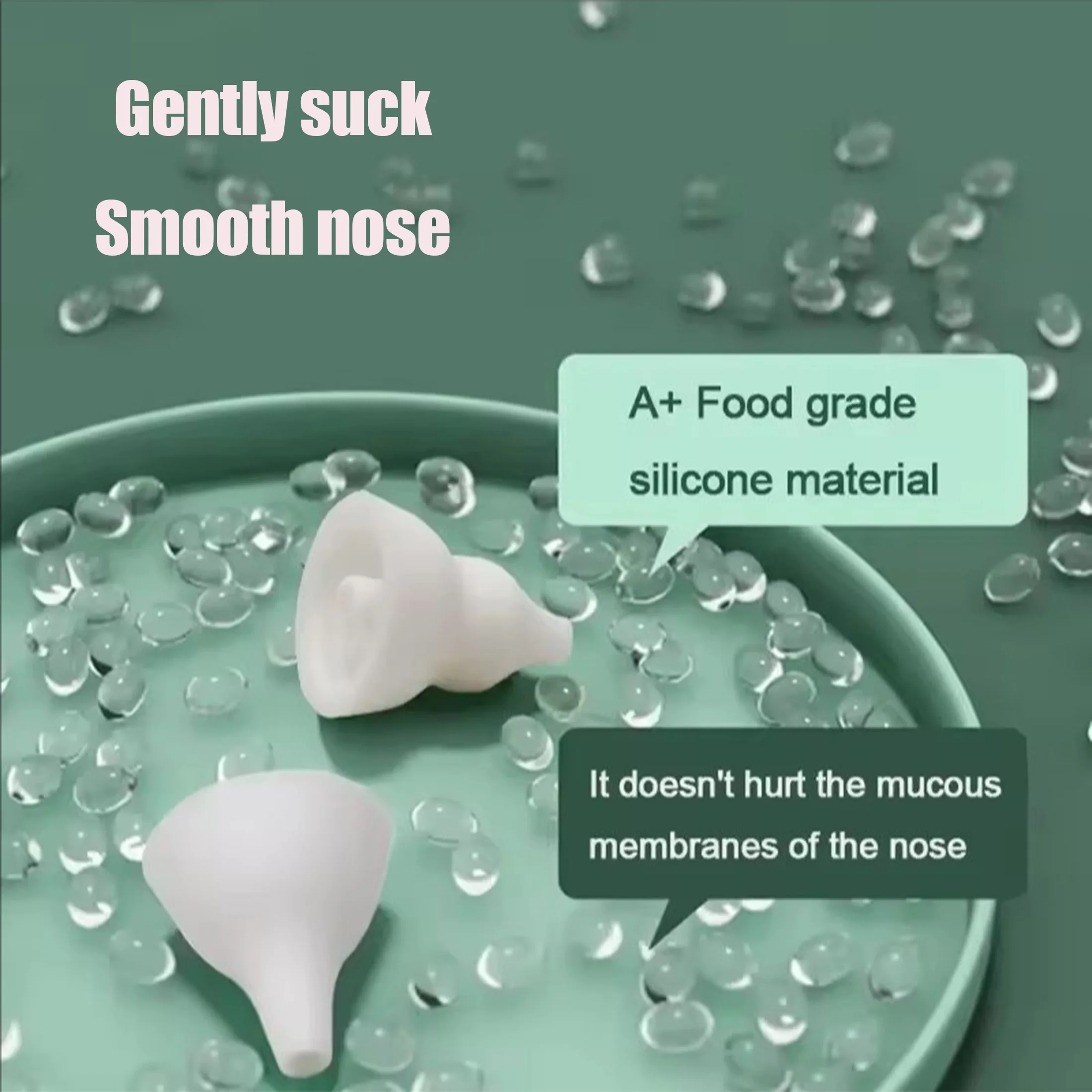 1PC-1pc USB Rechargeable Electric Nasal Aspirator-Gentle and Effective Nasal Mucus Suction Device