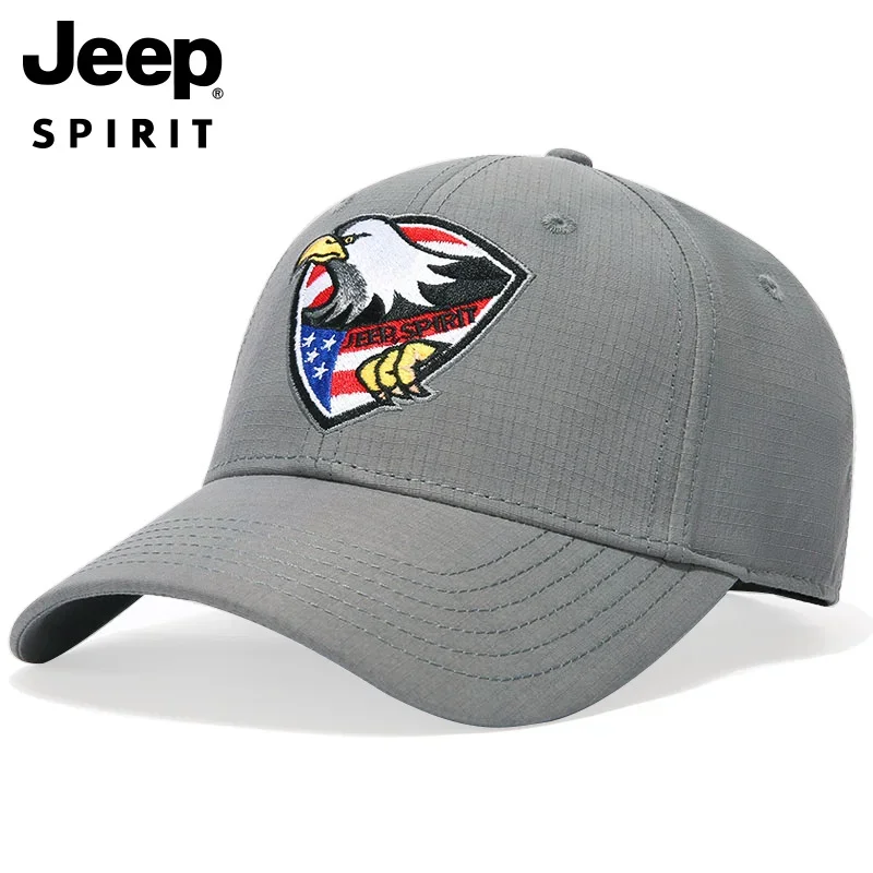 Jeep 유니섹스 아메리칸 클래식 야구 모자 트럭 운전사 모자 러닝 캡 야외 스포츠 모자, 조절 가능한 핏, 최고의 선물 96CA0285