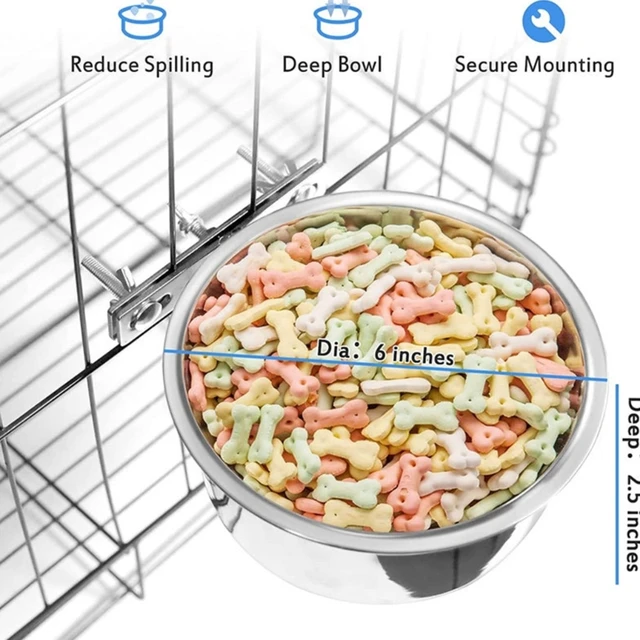 Hanging Water Dispenser Food Bowl Cage Mount for Dog Cat Pet Supplies Detachable Hanging Water Bowl Y5GB 5