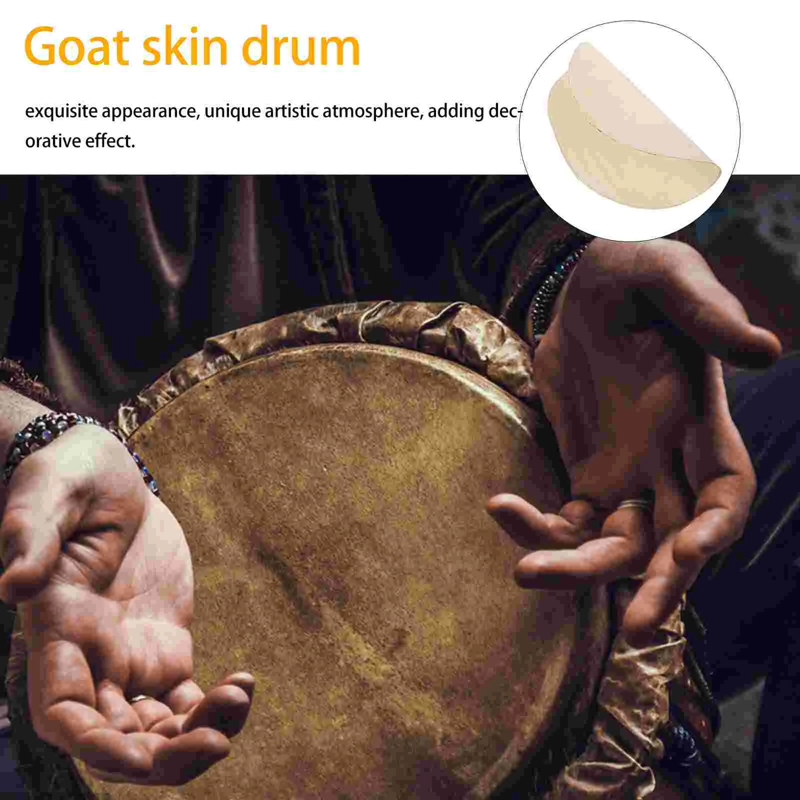 45Cm Goat Skin Drum Replacement Premium African Hand Drum Cover Durable Drumhead For Shaman Percussion Instrument Repair